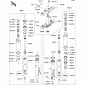 Схема вузла: Вилка передньої осі для Kawasaki VN1700 Vulcan 1700 Voyager Custom ABS
