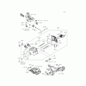 Схема узла: Воздушный фильтр для Kawasaki ER250 Z250