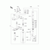 Схема вузла: Вилка передньої осі для Kawasaki EN500 Vulcan 500