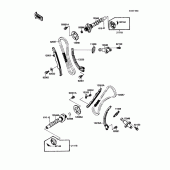 Схема узла: Распредвал & Цепь ГРМ & Натяжитель для Kawasaki VN1500 Vulcan 88