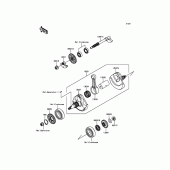 Схема вузла: Колінчастий вал для Kawasaki KX450 KX450F