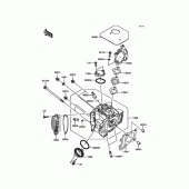 Схема вузла: Головка циліндра для Kawasaki BR125 Z125 Pro