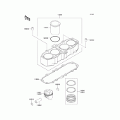 Схема узла: Цилиндр & Поршень для Kawasaki ZX600 ZZ-R600