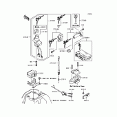Схема вузла: Замок запалювання для Kawasaki ZR400 ZRX