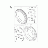 Схема узла: Шины для Kawasaki VN1600 Vulcan 1600 Mean Streak