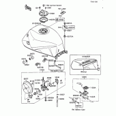 Схема вузла: Паливний бак для Kawasaki ZX600 Ninja 600R