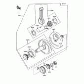 Схема узла: Коленчатый вал для Kawasaki KL250 KLR250