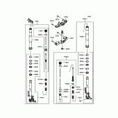 Схема узла: Вилка передней оси для Kawasaki ZR1000 Z1000 ABS