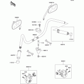 Схема узла: Руль & Пульт управления рулевой для Kawasaki VN1500 VN1500 Classic Tourer Fi