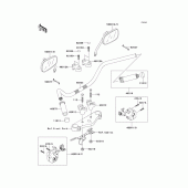 Схема вузла: Кермо & Пульт управління рульовим для Kawasaki VN1500 Vulcan 1500 Drifter