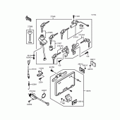 Схема узла: Замок зажигания (ZX900-A12) для Kawasaki ZX900 GPZ900R