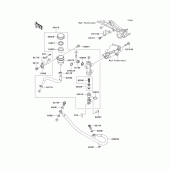 Схема узла: Задний тормозной цилиндр для Kawasaki EX300 Ninja 300