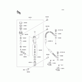 Схема вузла: Задній гальмівний циліндр для Kawasaki KX100