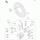 Схема вузла: Переднє гальмо для Kawasaki VN1500 VN1500 Classic FI