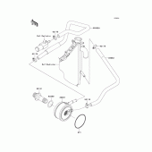 Схема узла: Масляный охладитель для Kawasaki ZX900 Ninja ZX-9R