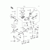 Схема вузла: Передній гальмівний циліндр Kawasaki ZG1200 Voyager XII
