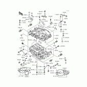 Схема вузла: Картер двигуна (1/2) для Kawasaki KLE500