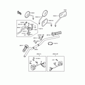Схема вузла: Кермо для Kawasaki EL250 Eliminator 250SE
