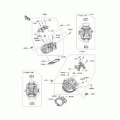 Схема вузла: Головка циліндра для Kawasaki VN1700 VN1700 Classic Tourer ABS