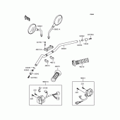 Схема вузла: Кермо для Kawasaki ZR1100 Zephyr 1100