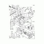 Схема узла: Воздушный фильтр для Kawasaki ZR400 ZRX