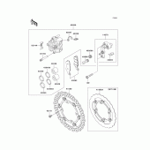 Схема узла: Передний тормоз для Kawasaki KX250/ KX252 KX250F
