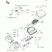 Схема вузла: Повітряний фільтр Kawasaki ZX600 Ninja ZX-6RR