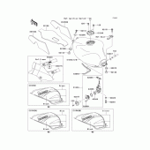 Схема вузла: Паливний бак(zx900-f1h) для Kawasaki ZX900 Ninja ZX-9R