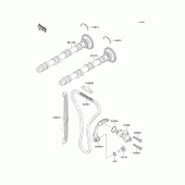 Схема узла: Распредвал & Цепь ГРМ & Натяжитель для Kawasaki ZX750 Ninja ZX-7R