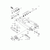 Схема вузла: Задній важіль (Маятник) для Kawasaki KX125