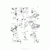 Схема вузла: Ignition Switch/locks/reflectors для Kawasaki ZX1400 Ninja ZX-14R ABS