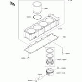 Схема вузла: Циліндр & Поршень для Kawasaki ZX750 ZXR750