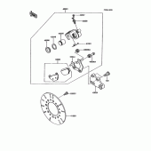 Схема вузла: Заднє гальмо для Kawasaki KMX125