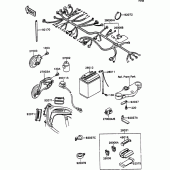 Схема узла: Электрооборудование для Kawasaki ZX750 ZXR750