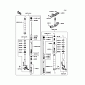 Схема узла: Вилка передней оси для Kawasaki ZX1000 Ninja ZX-10R