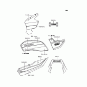 Схема вузла: Наклейки (Зелений A4) для Kawasaki ZR1200 ZRX1200R