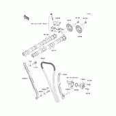 Схема узла: Распредвал & Цепь ГРМ & Натяжитель для Kawasaki ZX1000 Ninja ZX-10R