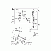 Схема вузла: Задній гальмівний циліндр Kawasaki KLX125 KLX125