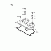 Схема узла: Клапанная крышка для Kawasaki KL250 KLR250