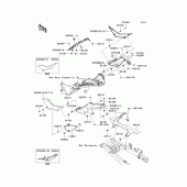 Схема узла: Задние боковые обтекатели & Защита цепи для Kawasaki EX300 Ninja 300