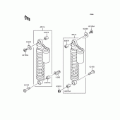Схема узла: Подвеска/Задний амортизатор для Kawasaki ZR400 Zephyr X