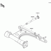 Схема узла: Задний рычаг (Маятник) для Kawasaki VN1500 VN1500 Classic