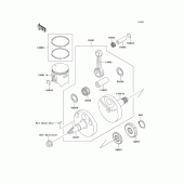 Схема вузла: Crankshaft/piston для Kawasaki KX100