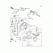 Схема вузла: Повітряний фільтр Kawasaki ZR750 ZR-7S
