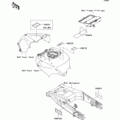 Схема вузла: Інформаційні наклейки для Kawasaki ZX1400 ZZR1400 ABS