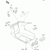 Схема вузла: Cowling lowers(1/2) для Kawasaki EX500 EX500