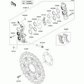 Схема узла: Передний тормоз для Kawasaki ZR1000 Z1000