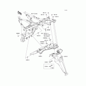 Схема узла: Заднее крыло для Kawasaki EX250 Ninja 250