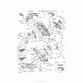 Схема вузла: Cowling (Center) для Kawasaki ZX1400 Ninja ZX-14R ABS SE