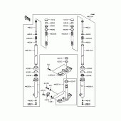 Схема вузла: Вилка передньої осі для Kawasaki KLX110 KLX110